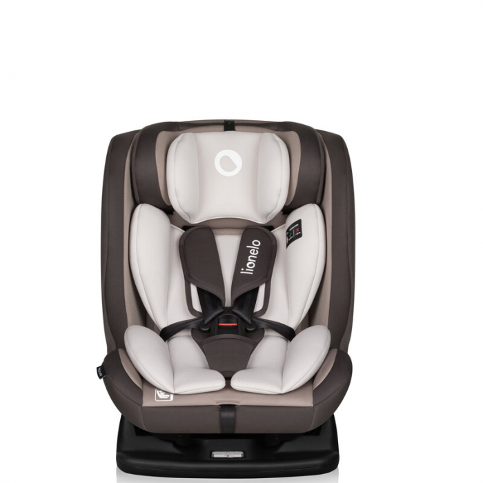 Scaun auto, Lionelo, Aart i-Size, Cu spatar inclinabil in 4 pozitii, Cu tetiera reglabila in 13 pozitii, 0-36 Kg, 40-150 cm, Cu centura siguranta in 3 puncte, Conform cu ECE R129/03, Bej [4]