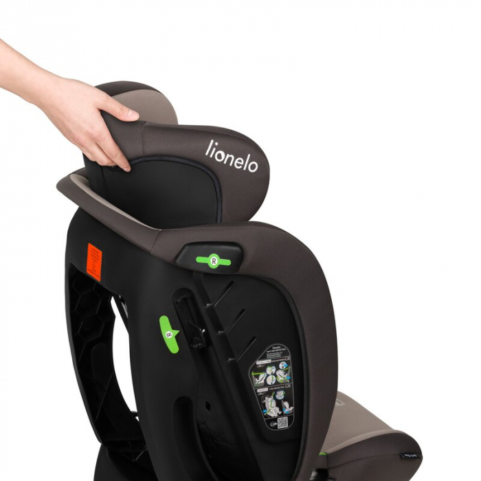 Scaun auto, Lionelo, Aart i-Size, Cu spatar inclinabil in 4 pozitii, Cu tetiera reglabila in 13 pozitii, 0-36 Kg, 40-150 cm, Cu centura siguranta in 3 puncte, Conform cu ECE R129/03, Bej [16]