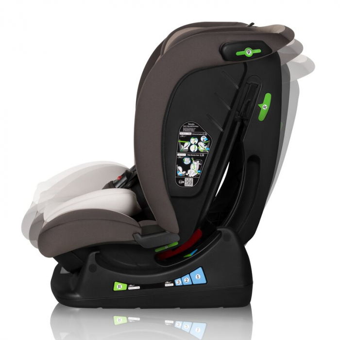 Scaun auto, Lionelo, Aart i-Size, Cu spatar inclinabil in 4 pozitii, Cu tetiera reglabila in 13 pozitii, 0-36 Kg, 40-150 cm, Cu centura siguranta in 3 puncte, Conform cu ECE R129/03, Bej [11]