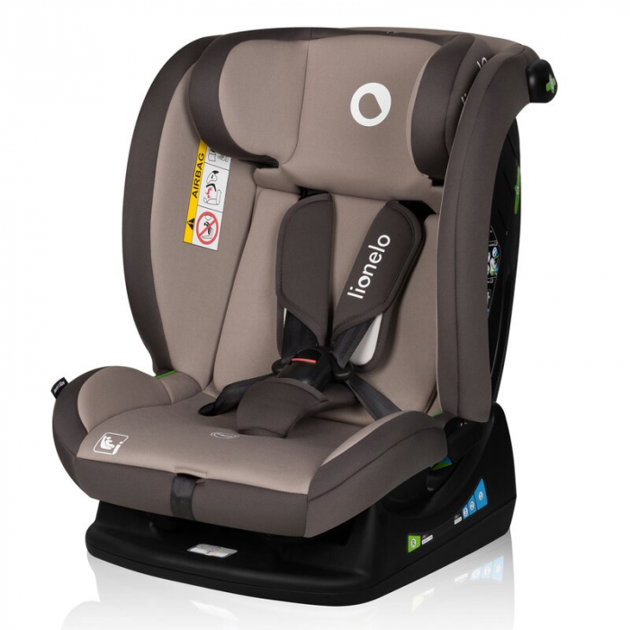 Scaun auto, Lionelo, Aart i-Size, Cu spatar inclinabil in 4 pozitii, Cu tetiera reglabila in 13 pozitii, 0-36 Kg, 40-150 cm, Cu centura siguranta in 3 puncte, Conform cu ECE R129/03, Bej [2]