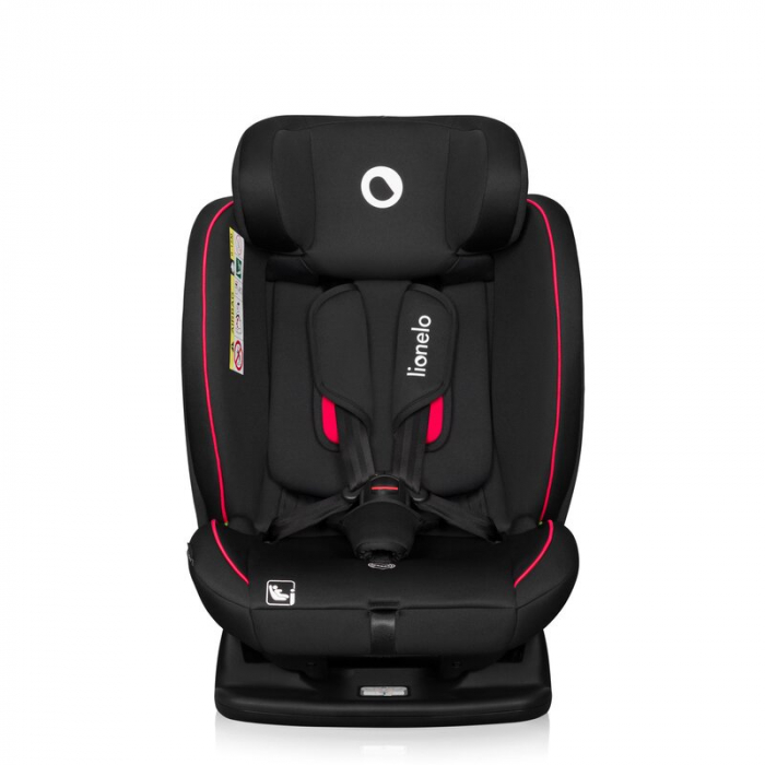Scaun auto, Lionelo, Aart i-Size, Cu spatar inclinabil in 4 pozitii, Cu tetiera reglabila in 13 pozitii, 0-36 Kg, 40-150 cm, Cu centura siguranta in 3 puncte, Conform cu ECE R129/03, Negru/Rosu [6]