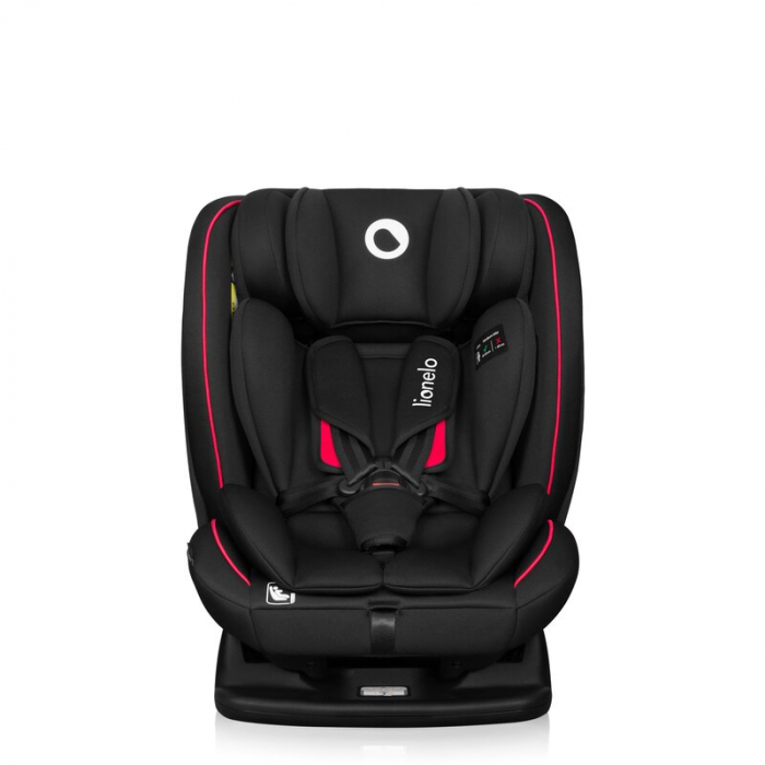 Scaun auto, Lionelo, Aart i-Size, Cu spatar inclinabil in 4 pozitii, Cu tetiera reglabila in 13 pozitii, 0-36 Kg, 40-150 cm, Cu centura siguranta in 3 puncte, Conform cu ECE R129/03, Negru/Rosu [5]