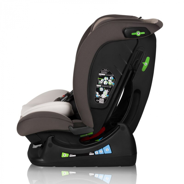 Scaun auto, Lionelo, Aart i-Size, Cu spatar inclinabil in 4 pozitii, Cu tetiera reglabila in 13 pozitii, 0-36 Kg, 40-150 cm, Cu centura siguranta in 3 puncte, Conform cu ECE R129/03, Bej [9]