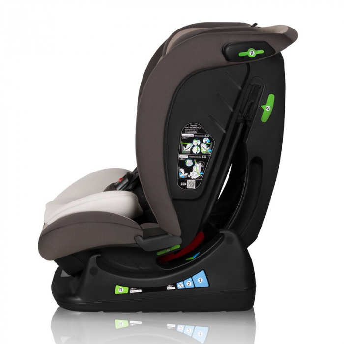Scaun auto, Lionelo, Aart i-Size, Cu spatar inclinabil in 4 pozitii, Cu tetiera reglabila in 13 pozitii, 0-36 Kg, 40-150 cm, Cu centura siguranta in 3 puncte, Conform cu ECE R129/03, Bej [8]