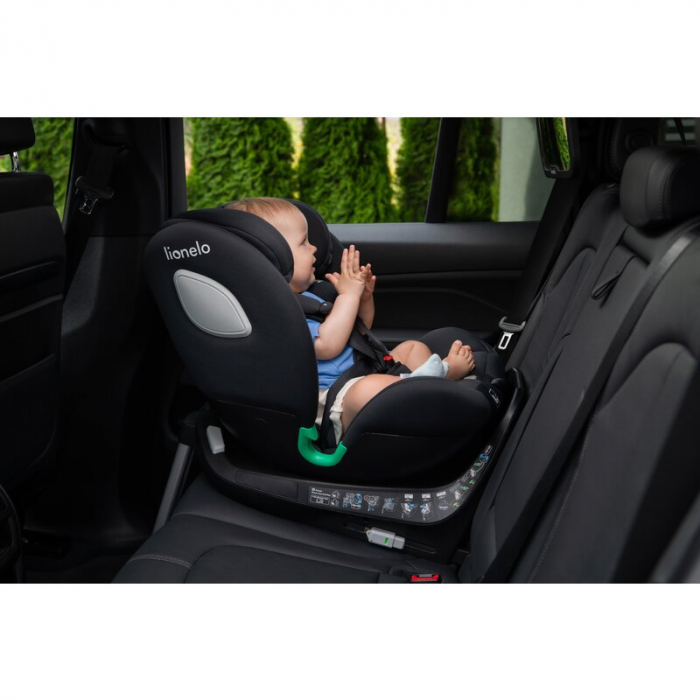 Scaun auto, Lionelo, i-Size Braam, 0-36 Kg, 40-150 cm, Cu isofix si picior de fixare, Protectie laterala, Rotire 360 grade, Ajustare spatar in 5 pozitii, Tetiera reglabila in 14 trepte, Conform cu sta [54]