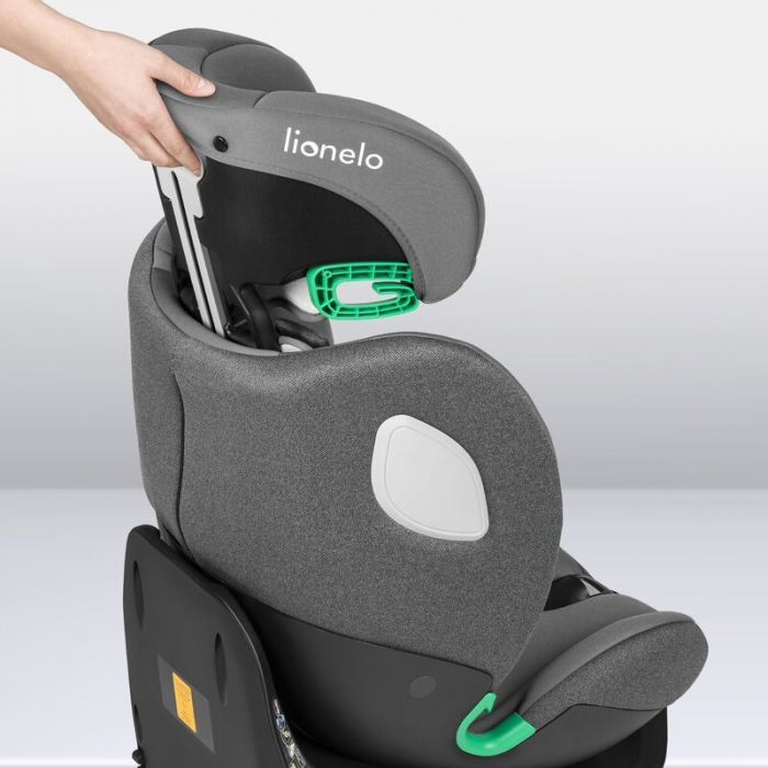 Scaun auto, Lionelo, i-Size Braam, 0-36 Kg, 40-150 cm, Cu isofix si picior de fixare, Protectie laterala, Rotire 360 grade, Ajustare spatar in 5 pozitii, Tetiera reglabila in 14 trepte, Conform cu sta [46]