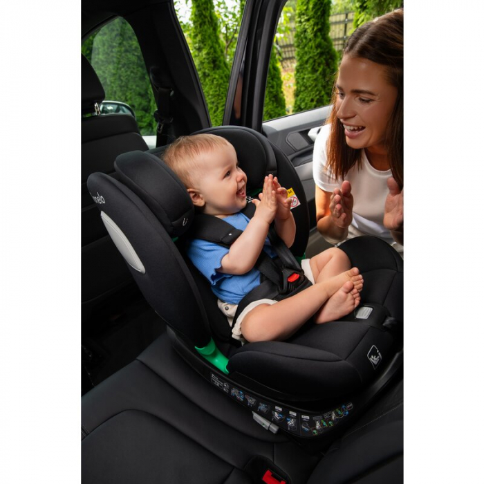 Scaun auto, Lionelo, i-Size Braam, 0-36 Kg, 40-150 cm, Cu isofix si picior de fixare, Protectie laterala, Rotire 360 grade, Ajustare spatar in 5 pozitii, Tetiera reglabila in 14 trepte, Conform cu sta [55]