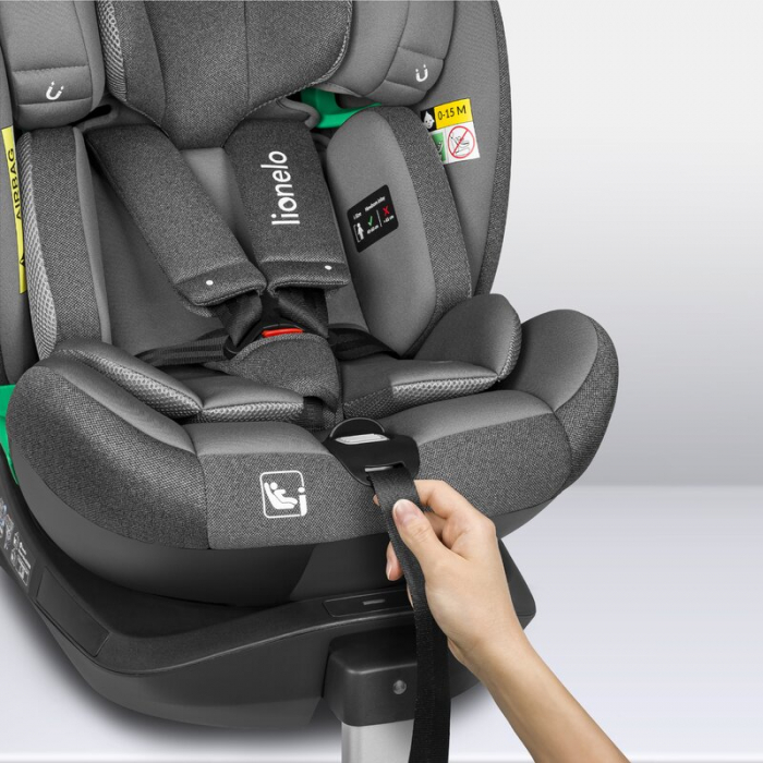 Scaun auto, Lionelo, i-Size Braam, 0-36 Kg, 40-150 cm, Cu isofix si picior de fixare, Protectie laterala, Rotire 360 grade, Ajustare spatar in 5 pozitii, Tetiera reglabila in 14 trepte, Conform cu sta [38]