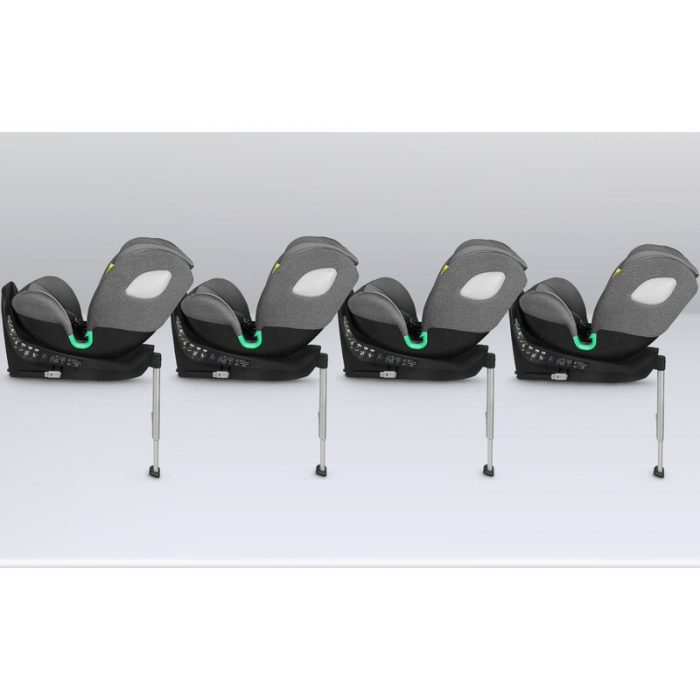 Scaun auto, Lionelo, i-Size Braam, 0-36 Kg, 40-150 cm, Cu isofix si picior de fixare, Protectie laterala, Rotire 360 grade, Ajustare spatar in 5 pozitii, Tetiera reglabila in 14 trepte, Conform cu sta [32]