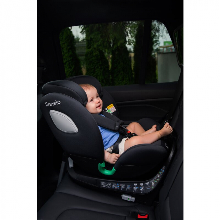 Scaun auto, Lionelo, i-Size Braam, 0-36 Kg, 40-150 cm, Cu isofix si picior de fixare, Protectie laterala, Rotire 360 grade, Ajustare spatar in 5 pozitii, Tetiera reglabila in 14 trepte, Conform cu sta [50]
