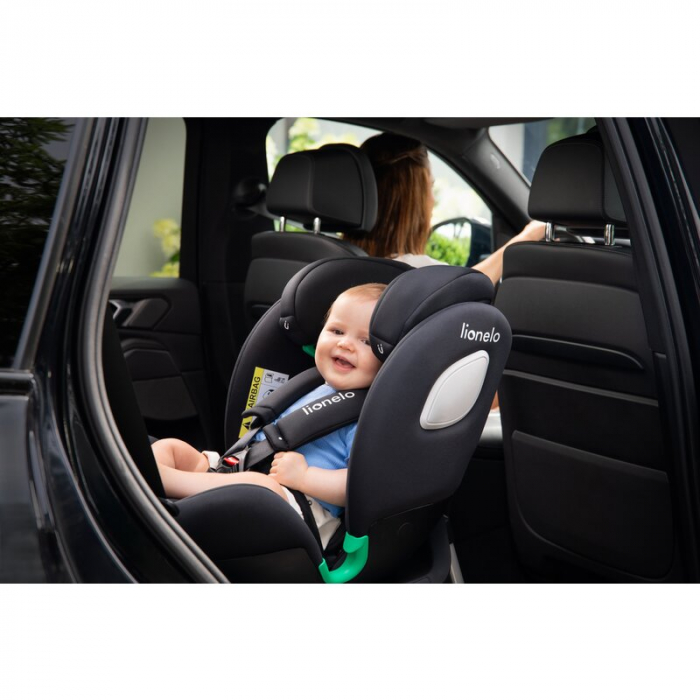 Scaun auto, Lionelo, i-Size Braam, 0-36 Kg, 40-150 cm, Cu isofix si picior de fixare, Protectie laterala, Rotire 360 grade, Ajustare spatar in 5 pozitii, Tetiera reglabila in 14 trepte, Conform cu sta [47]