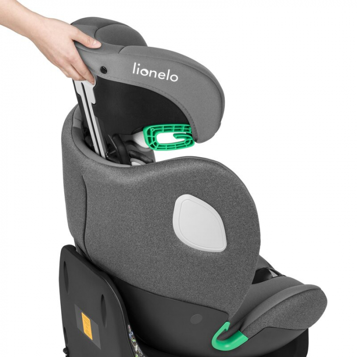 Scaun auto, Lionelo, i-Size Braam, 0-36 Kg, 40-150 cm, Cu isofix si picior de fixare, Protectie laterala, Rotire 360 grade, Ajustare spatar in 5 pozitii, Tetiera reglabila in 14 trepte, Conform cu sta [19]