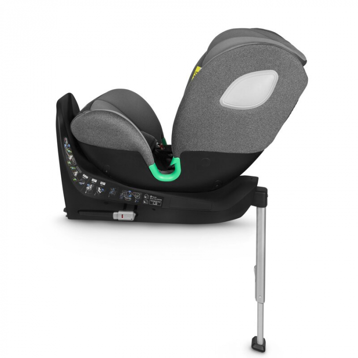 Scaun auto, Lionelo, i-Size Braam, 0-36 Kg, 40-150 cm, Cu isofix si picior de fixare, Protectie laterala, Rotire 360 grade, Ajustare spatar in 5 pozitii, Tetiera reglabila in 14 trepte, Conform cu sta [14]