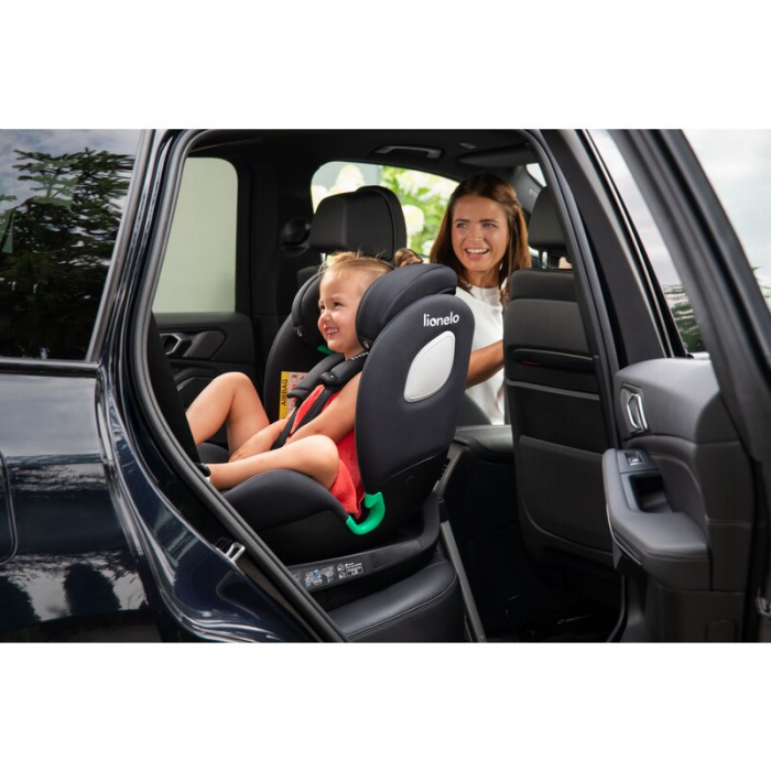 Scaun auto, Lionelo, i-Size Braam, 0-36 Kg, 40-150 cm, Cu isofix si picior de fixare, Protectie laterala, Rotire 360 grade, Ajustare spatar in 5 pozitii, Tetiera reglabila in 14 trepte, Conform cu sta [51]