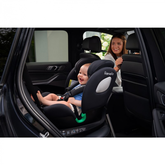 Scaun auto, Lionelo, i-Size Braam, 0-36 Kg, 40-150 cm, Cu isofix si picior de fixare, Protectie laterala, Rotire 360 grade, Ajustare spatar in 5 pozitii, Tetiera reglabila in 14 trepte, Conform cu sta [48]