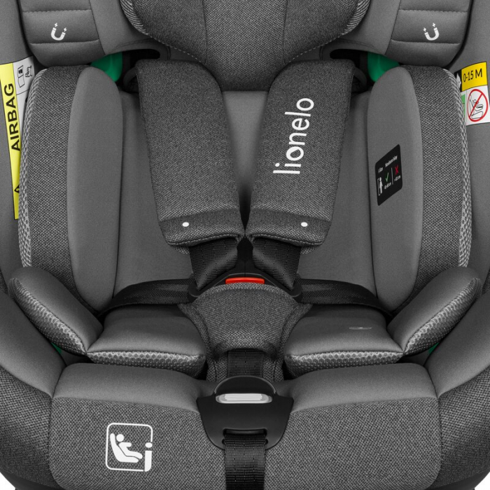 Scaun auto, Lionelo, i-Size Braam, 0-36 Kg, 40-150 cm, Cu isofix si picior de fixare, Protectie laterala, Rotire 360 grade, Ajustare spatar in 5 pozitii, Tetiera reglabila in 14 trepte, Conform cu sta [17]