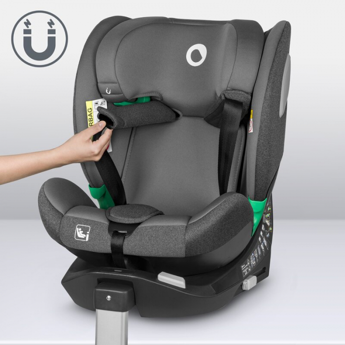 Scaun auto, Lionelo, i-Size Braam, 0-36 Kg, 40-150 cm, Cu isofix si picior de fixare, Protectie laterala, Rotire 360 grade, Ajustare spatar in 5 pozitii, Tetiera reglabila in 14 trepte, Conform cu sta [37]