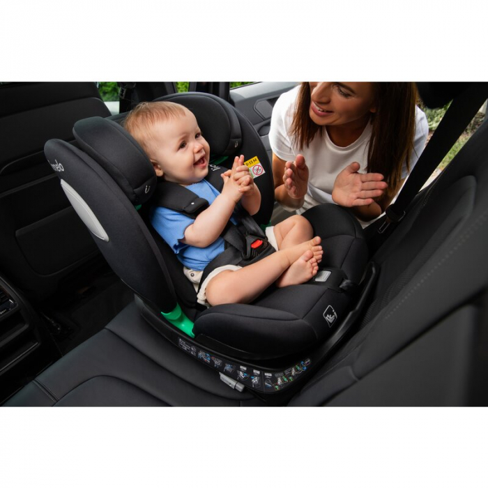 Scaun auto, Lionelo, i-Size Braam, 0-36 Kg, 40-150 cm, Cu isofix si picior de fixare, Protectie laterala, Rotire 360 grade, Ajustare spatar in 5 pozitii, Tetiera reglabila in 14 trepte, Conform cu sta [56]