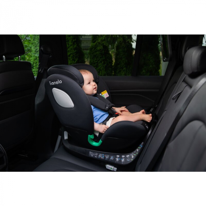 Scaun auto, Lionelo, i-Size Braam, 0-36 Kg, 40-150 cm, Cu isofix si picior de fixare, Protectie laterala, Rotire 360 grade, Ajustare spatar in 5 pozitii, Tetiera reglabila in 14 trepte, Conform cu sta [49]