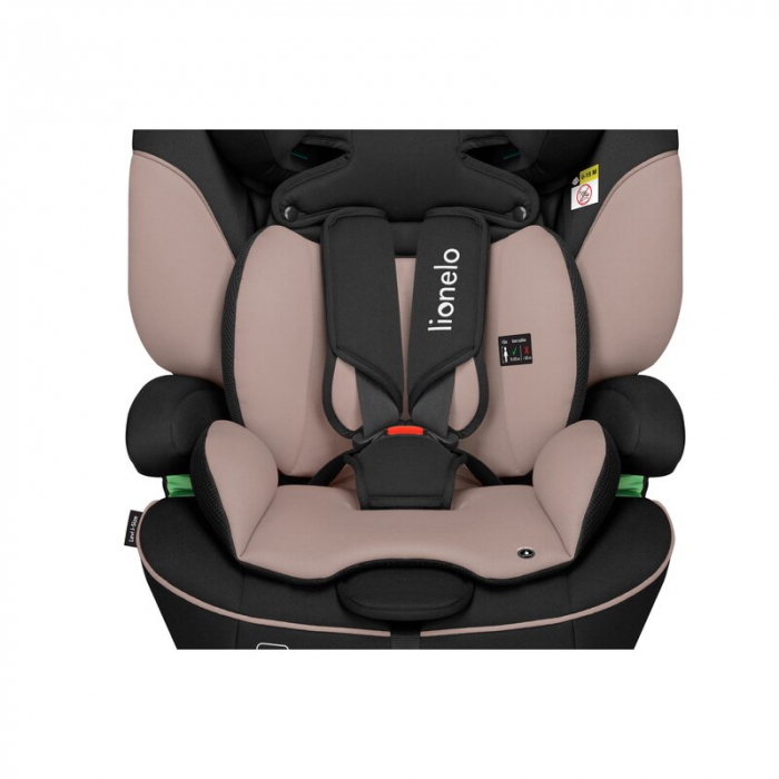 Scaun auto, Lionelo, Levi i-Size, Universal, Instalare FWF, Cu tetiera reglabila in 10 pozitii, Cu spatar detasabil, 76-150 cm, Conform cu R129, Bej [8]
