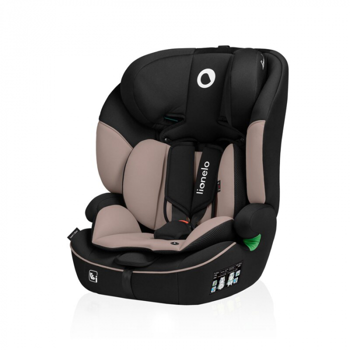 Scaun auto, Lionelo, Levi i-Size, Universal, Instalare FWF, Cu tetiera reglabila in 10 pozitii, Cu spatar detasabil, 76-150 cm, Conform cu R129, Bej [1]