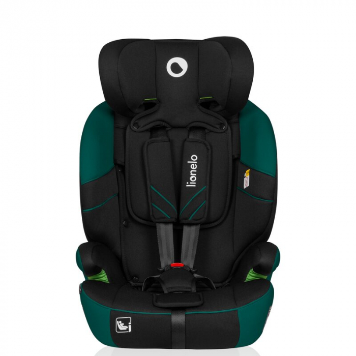 Scaun auto, Lionelo, Levi One i-Size, Universal, Instalare FWF, Cu tetiera reglabila in 10 pozitii, Cu spatar detasabil, 76-150 cm, Conform cu R129, Verde [4]