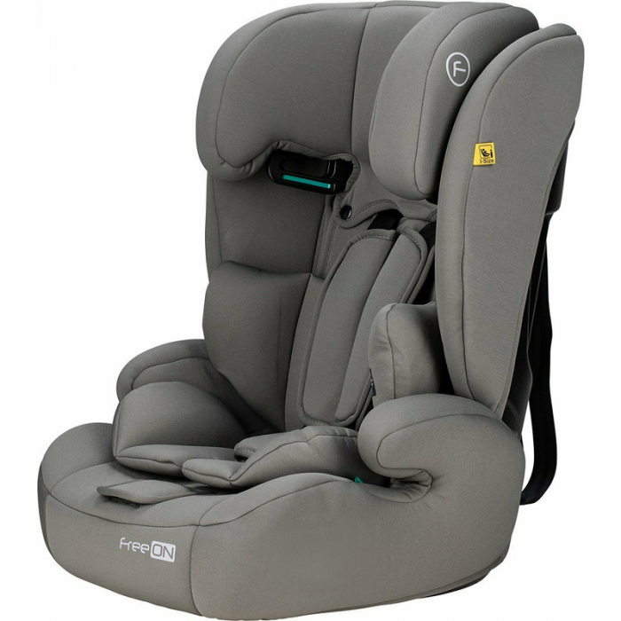 Scaun auto pentru copii, Uran, I-Size, 76 - 150 cm/ 1 - 12 ani, Cu tetiera reglabila in 14 pozitii, Conform cu standardul european de securitate ECE R129, FreeON, Khaki Grey [15]