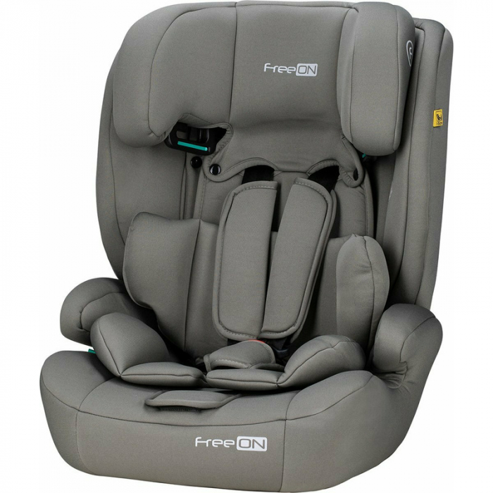 Scaun auto pentru copii, Uran, I-Size, 76 - 150 cm/ 1 - 12 ani, Cu tetiera reglabila in 14 pozitii, Conform cu standardul european de securitate ECE R129, FreeON, Khaki Grey [9]