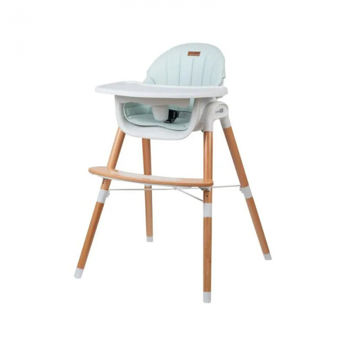 Scaun de masa 2 in 1 reglabil, Tin, Cu tavita si husa detasabile, Suport pentru picioare reglabil, Conform cu standardul european de securitate EN 14988:2017+A1:2020, FreeON, Light Green [6]