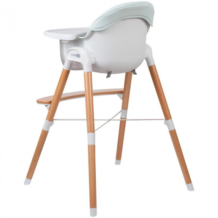 Scaun de masa 2 in 1 reglabil, Tin, Cu tavita si husa detasabile, Suport pentru picioare reglabil, Conform cu standardul european de securitate EN 14988:2017+A1:2020, FreeON, Light Green [13]