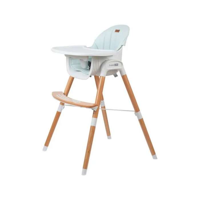 Scaun de masa 2 in 1 reglabil, Tin, Cu tavita si husa detasabile, Suport pentru picioare reglabil, Conform cu standardul european de securitate EN 14988:2017+A1:2020, FreeON, Light Green [7]