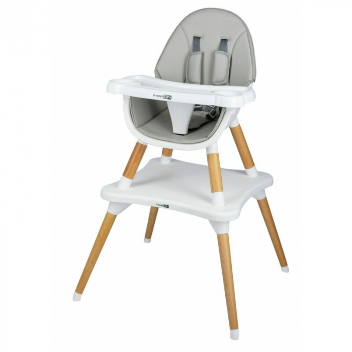 Scaun de masa 3 in 1, Multifunctional, Eos, Cu tavita reglabila si detasabila, Conform cu standardul european de securitate EN 14988:2017+A1:2020, FreeON, Grey [3]