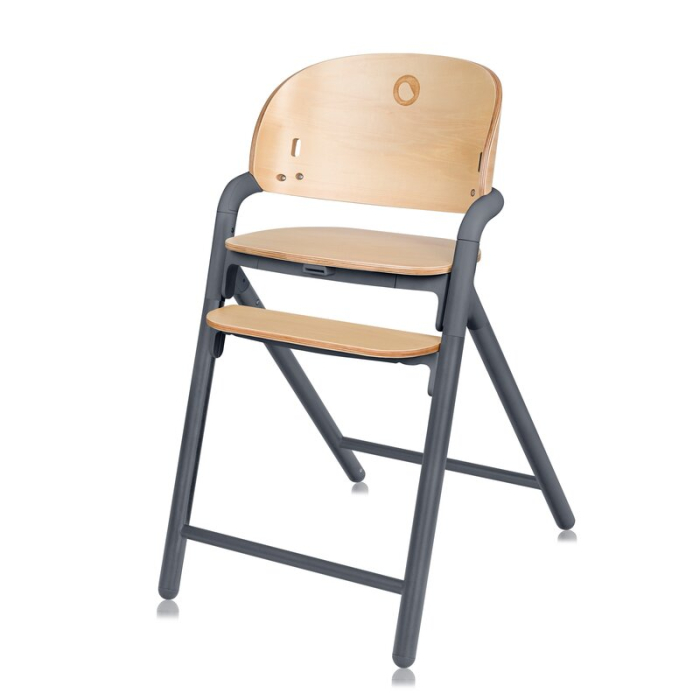 Scaun de masa multifunctional Celia, Lionelo, Din lemn de fag, 6 luni- adult, Reglabil pe inaltime, Spatar lat, Sezut ergonomic, Tavita silicon, Suport de picioare reglabil, Greutate maxima 90 Kg, Gri [10]