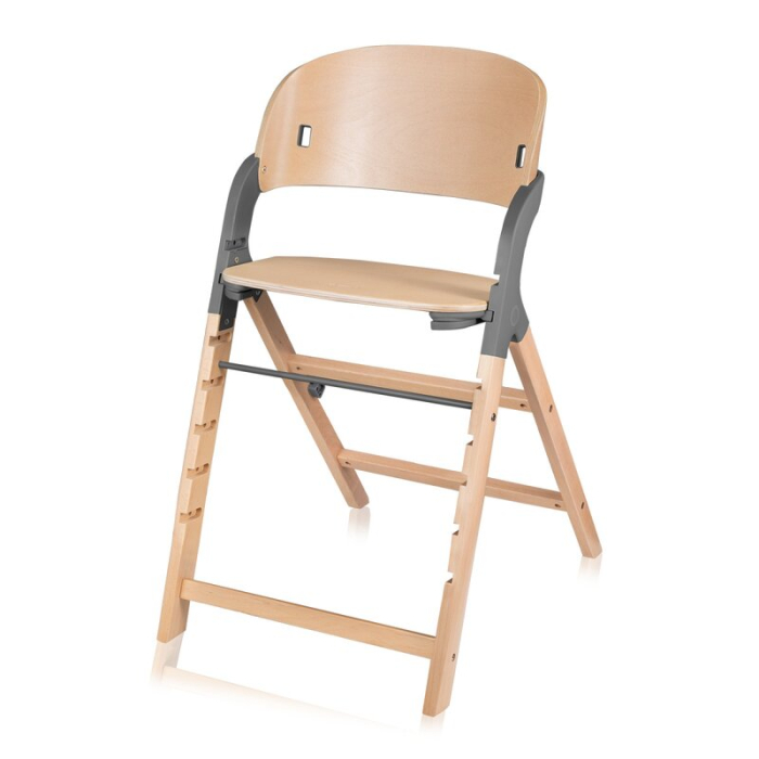 Scaun de masa multifunctional Megan, Lionelo, Din lemn de fag, 6 luni- adult, Reglabil pe inaltime, Husa impermeabila, Tavita silicon, Suport de picioare reglabil, Greutate maxima 110 Kg, Gri [10]