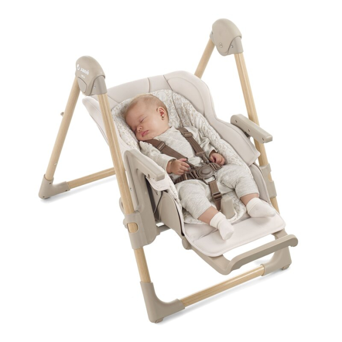 Scaun de masa si Balansoar, Jane, Mila 2 in 1, Transformabil, Multifunctional, 0 luni+, Conform cu standardele europene de securitate EN 14988:2017 + A1:2020EN 12790:2023, Botanic [6]