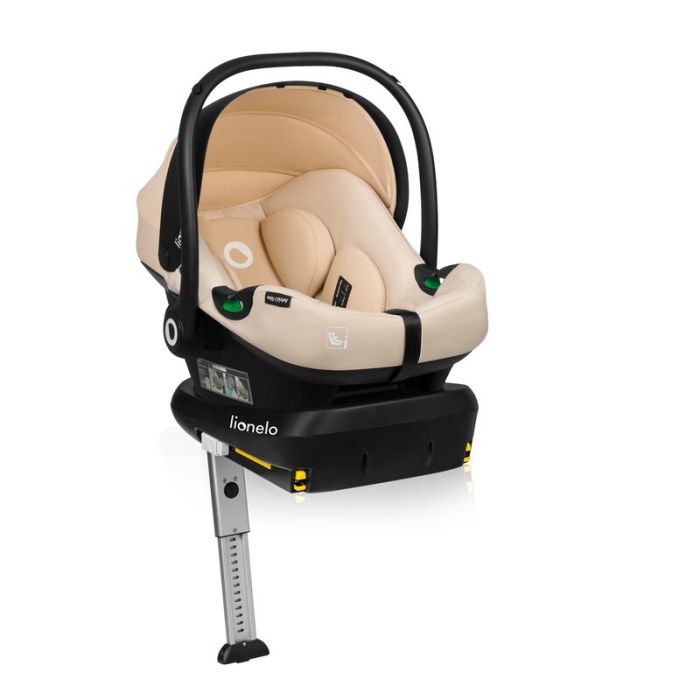 Scoica auto, Lionelo, i-Size Astrid, 0-13 Kg, 40-87 cm, Cu maner si capotina reglabile, Cu protectie laterala avansata, Salteluta confortabila, Testat ADAC, Conform cu standardul european de securitat [13]