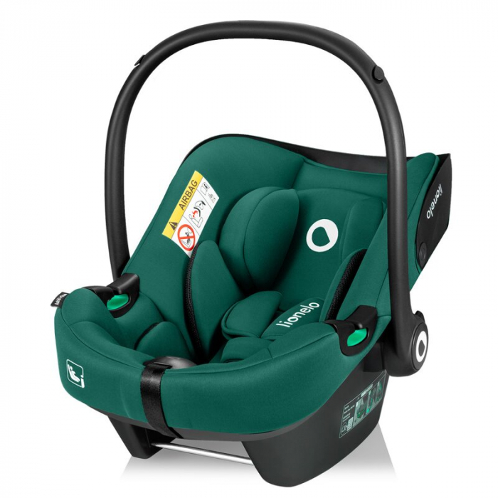 Scoica auto, Lionelo, i-Size Astrid, Include baza Isofix, 0-13 Kg, 40-87 cm, Cu maner si capotina reglabile, Cu protectie laterala avansata, Salteluta confortabila, Testat ADAC, Conform cu R129, Verde [3]