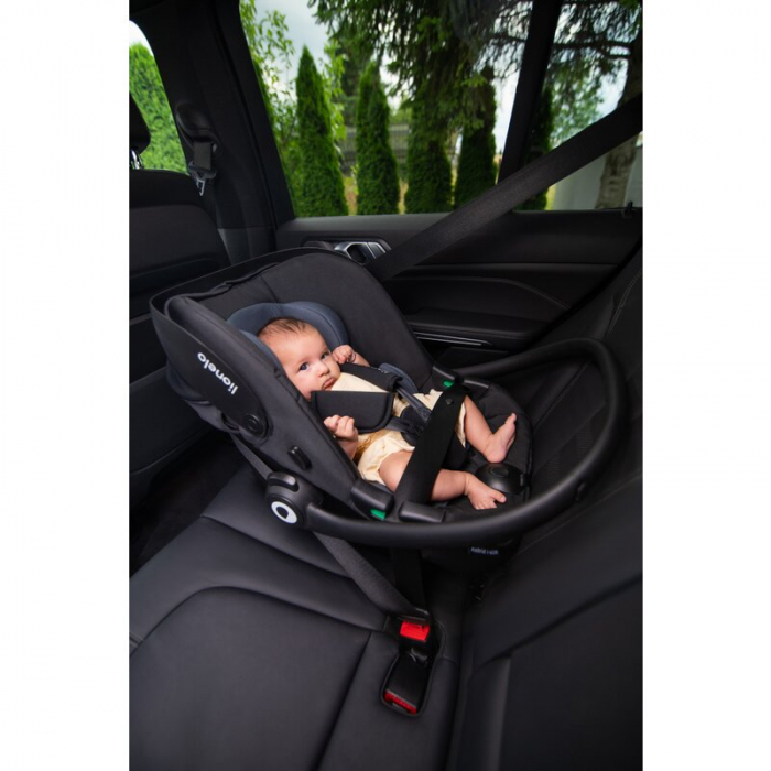 Scoica auto, Lionelo, i-Size Astrid, Include baza Isofix, 0-13 Kg, 40-87 cm, Cu maner si capotina reglabile, Cu protectie laterala avansata, Salteluta confortabila, Testat ADAC, Conform cu R129, Verde [14]