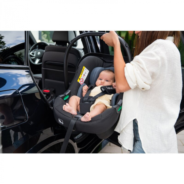 Scoica auto, Lionelo, i-Size Astrid, Include baza Isofix, 0-13 Kg, 40-87 cm, Cu maner si capotina reglabile, Cu protectie laterala avansata, Salteluta confortabila, Testat ADAC, Conform cu R129, Verde [23]