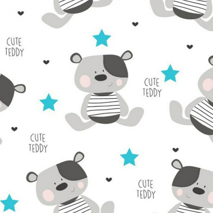 Scutec impermeabil din flanel, Cu multiple intrebuintari, Dimensiune 57x47 cm, New Baby, Cute Teddy [2]