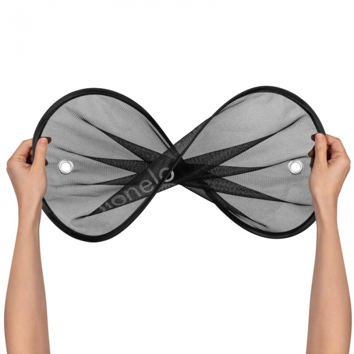 Set 2 parasolare auto, Lionelo, Sunshade, Universal, Cu ventuze, Include saculet depozitare, 44x38 cm, Negru [5]