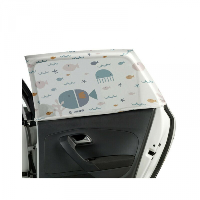 Set 2 parasolare plasa auto cu acoperire 100%, Jane, Universale, Usor de instalat, fara ventuze, Lazuli Blue [2]