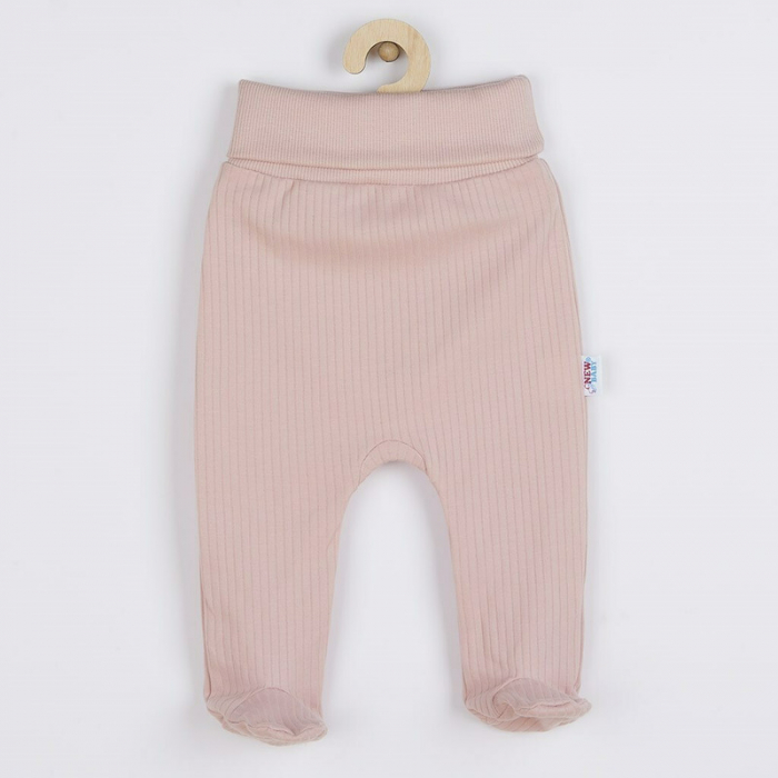 Set 2 piese: body cu maneca lunga si volanas, pantaloni cu botosei, Marime 56, Din bumbac 100%, New Baby, Practical Pink [3]