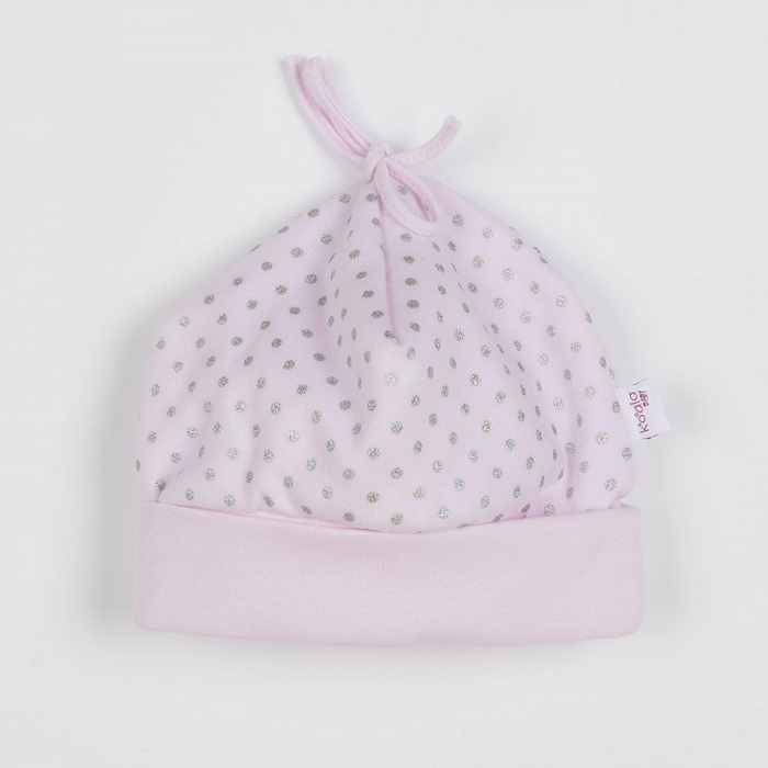 Set 2 piese, New Baby, Include salopeta cu maneca lunga si caciulita, Marime 56, Din bumbac 100%, Angel Pink [3]