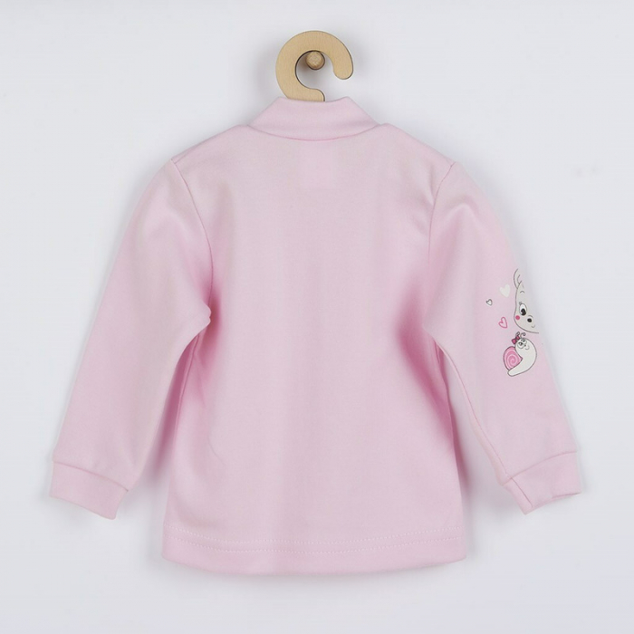 Set 2 piese: salopeta fara maneci, bluza, Marime 62, Din bumbac 100%, New Baby, Mouse Pink [4]