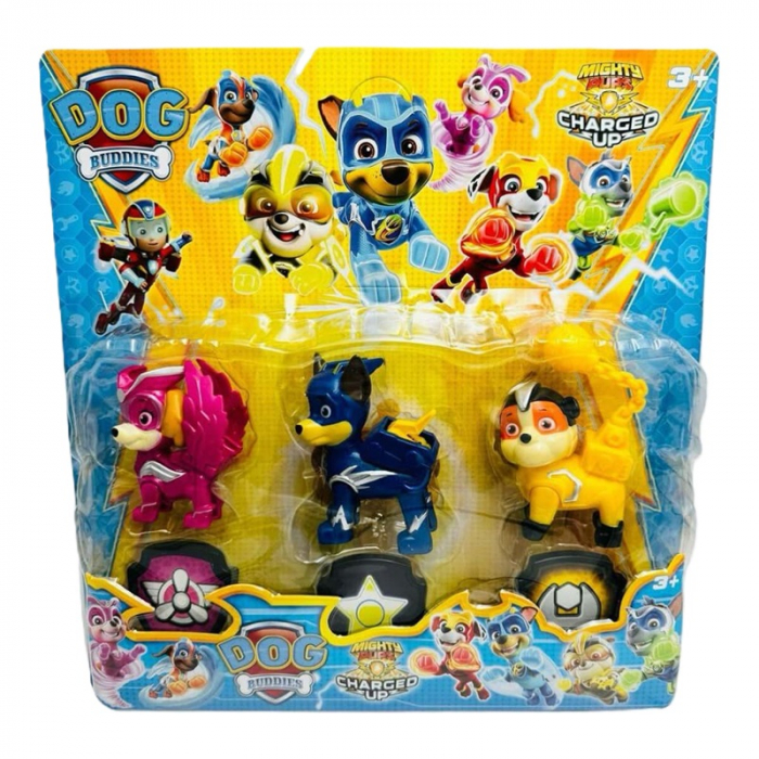Set 3 figurine Paw Patrol cu insigne diverse variante [1]