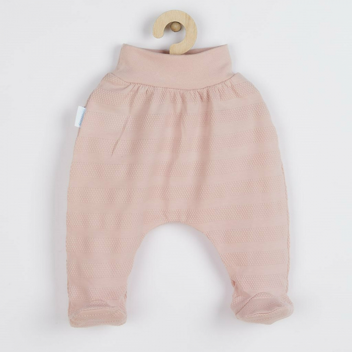 Set 3 piese: body cu maneca lunga, pantalonasi cu botosei, caciulita, Marime 62, Din bumbac 100%, New Baby, I am Pink [5]