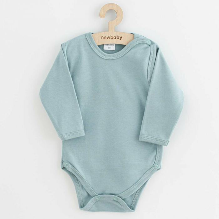 Set 3 piese, New Baby, Classic II, Include 3 body-uri cu maneca lunga, Marime 62, Din bumbac 100%, Blue [3]