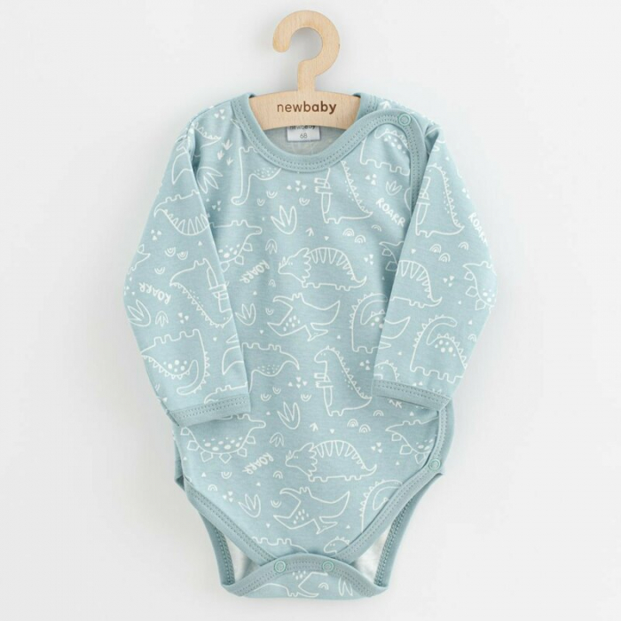 Set 3 piese, New Baby, Classic II, Include 3 body-uri cu maneca lunga, Marime 62, Din bumbac 100%, Blue [4]