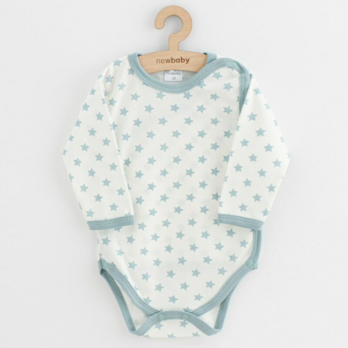 Set 3 piese, New Baby, Classic II, Include 3 body-uri cu maneca lunga, Marime 62, Din bumbac 100%, Blue [2]